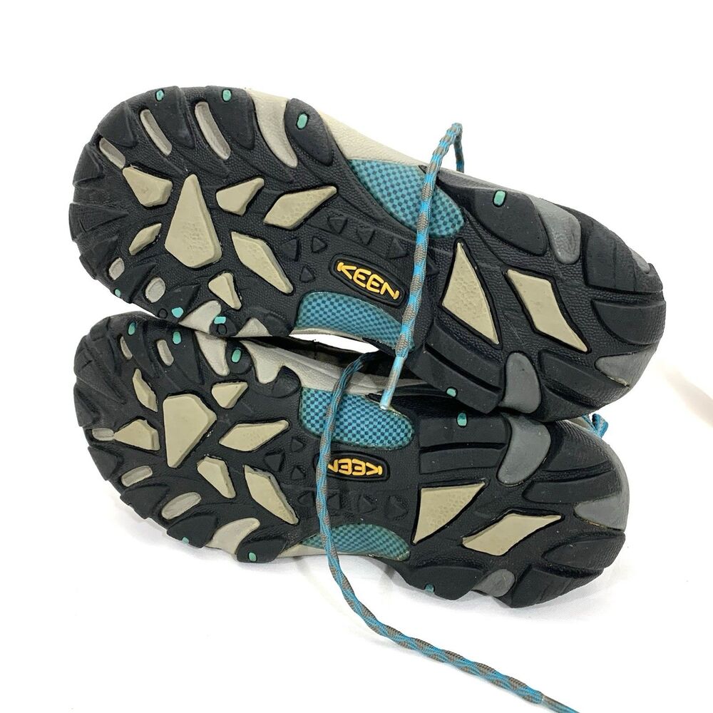 KEEN Targhee II Mid Hiking Boots Gray Blue Waterproof Size 9 39.5 (No Insoles) - Picture 14 of 14